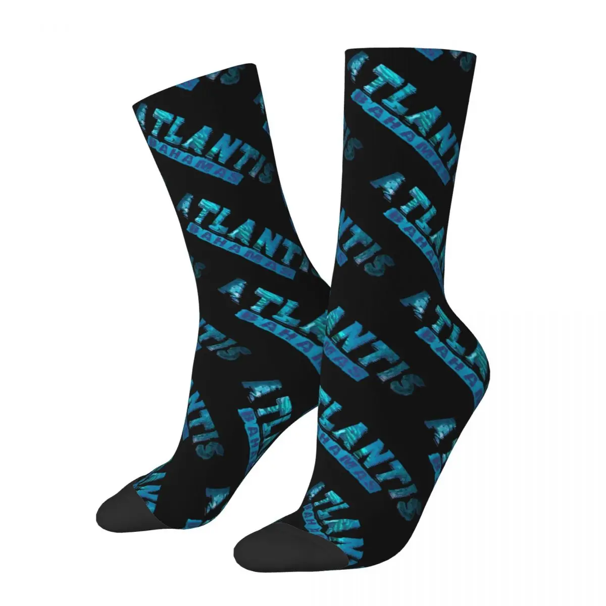 Bahamas Pullover Sweat Men's Socks Vintage Harajuku A-Atlantiss Street Style Novelty Pattern Crew Sock