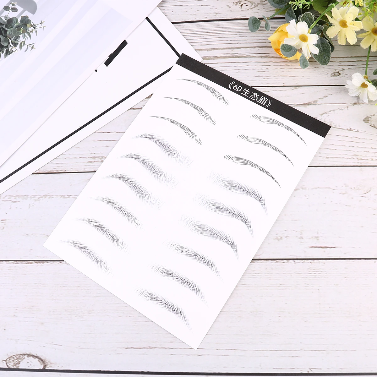 

2 Sheets/18 Water Proof Waterproof Eyebrow Stickers Woman Eyebrows Tinting Makeup Tools