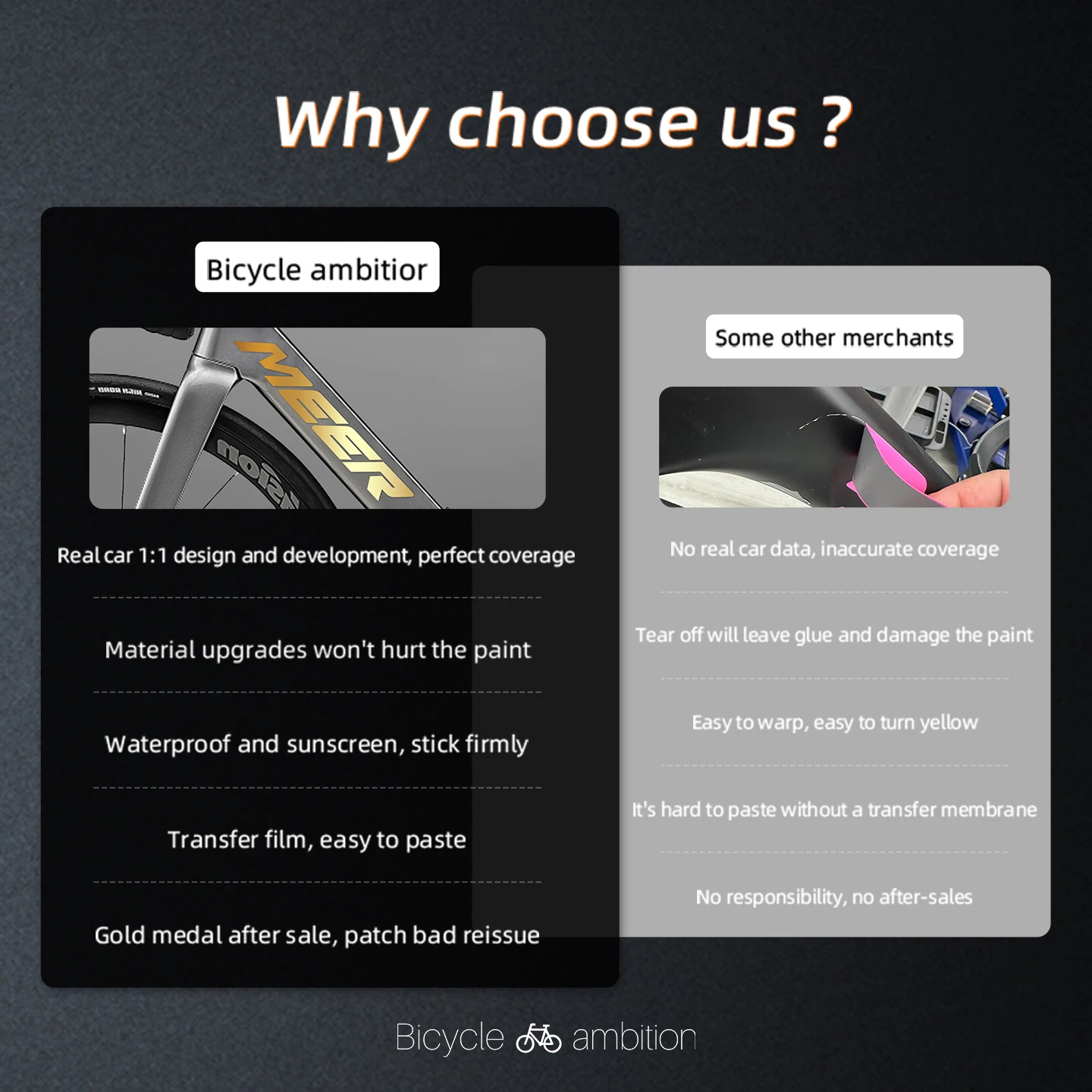 メリダ リアクト 5000 8000 色変更ロゴステッカーラップバイクパーソナライズパーツ