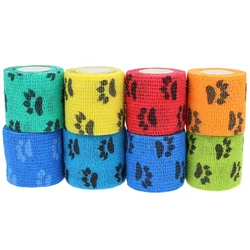 1 Pcs Printed Medical Self Adhesive Elastic Bandage 4.5m Colorful Sports Wrap Tape for Finger Joint Knee First Aid Kit Pet Tape