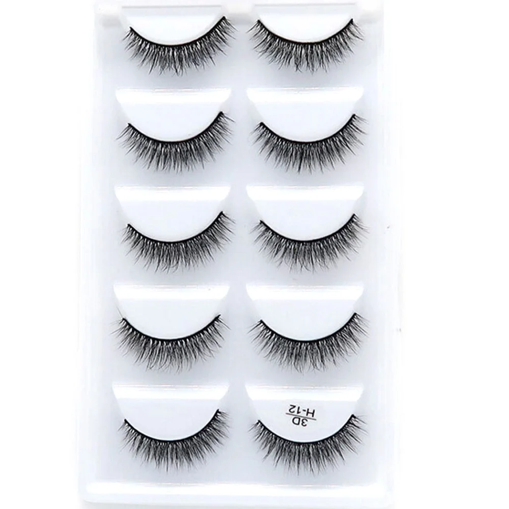 

Wholesale 50/100 Boxes 3D Mink Eyelashes Natural Thick False Eye Lashes Mink Lashes Soft Fake Eyelash Wispy Makeup Cilios H13