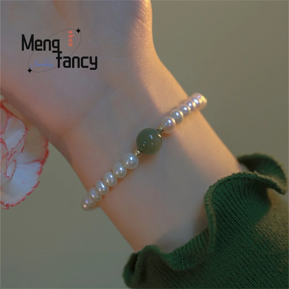 

Cat-Eye Jasper Freshwater Pearl Bracelet For A Fashionable And Elegant Female Friend, Irregular-Shaped Pearl Bracelet Elegant