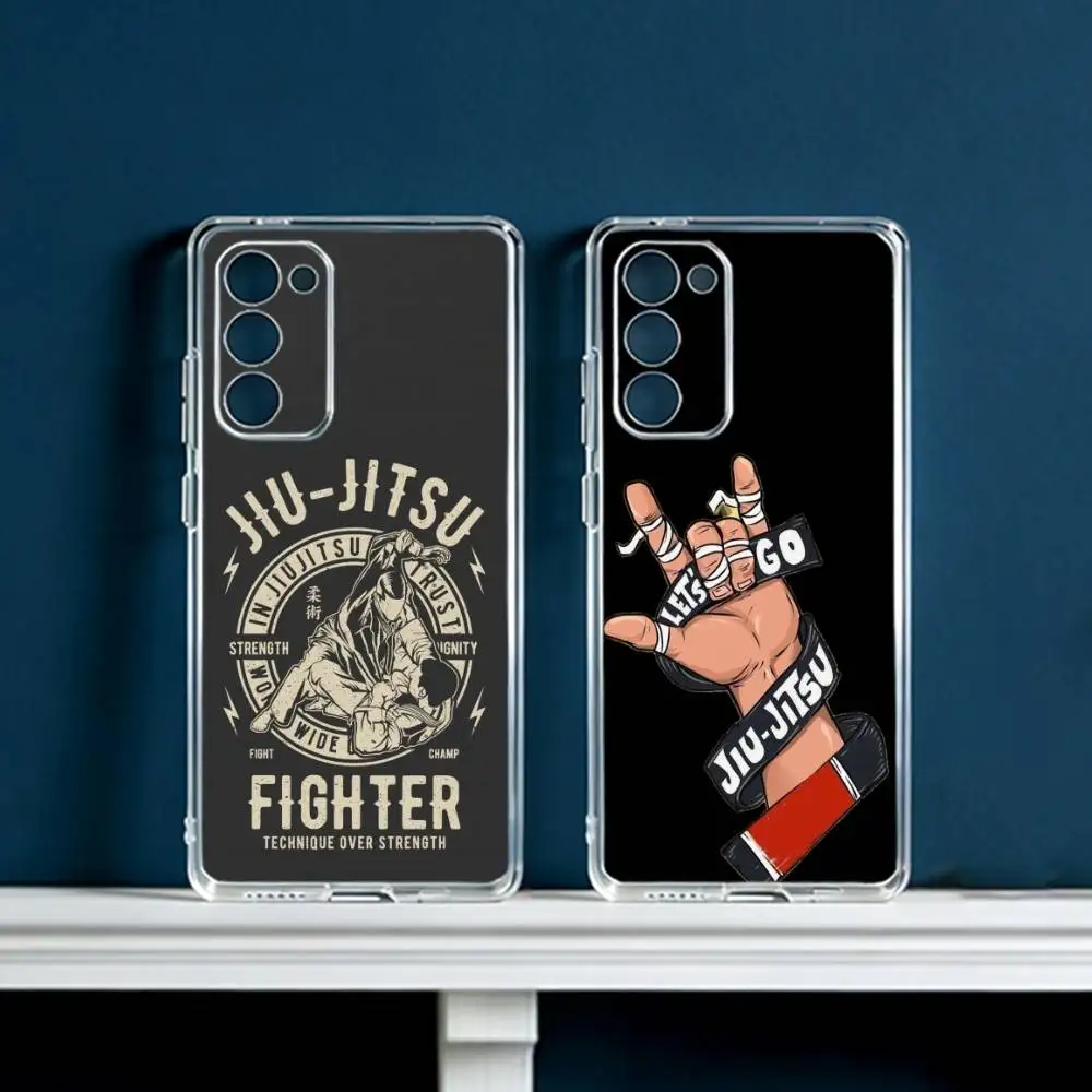 B-BJJ B-Brazilian Jiu Jitsu  Phone Case For Samsung Galaxy S24 S25 S23 S22 S21 Plus S24 S25 Transparent Cover Case
