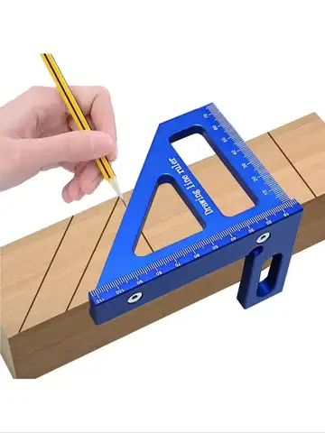Carpenter Square -Woodworking Square Protractor Aluminum/Plastic Triangle Ruler Multi Angle 45/90 Degree Layout Measuring Ruler