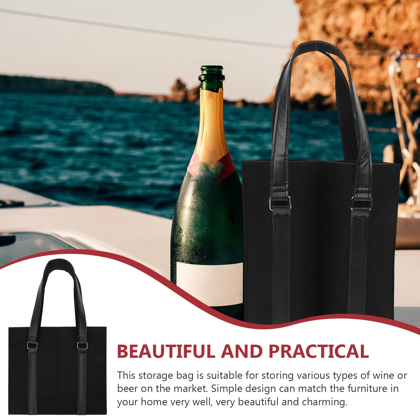 Wine Carrying Bag Storage Pouch For Red Wine Beer Bottle Holder Kitchen Bar Accessories Container
