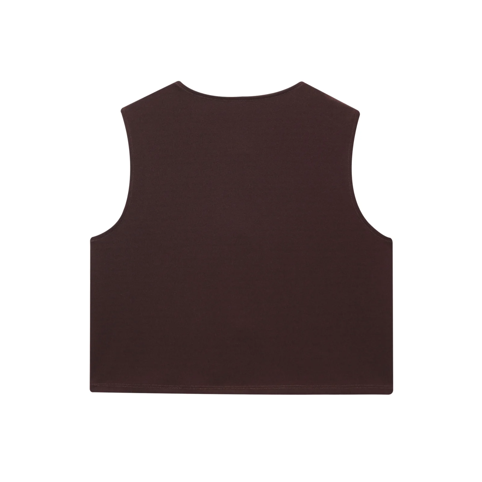 

ZBZR Spring New Women's Faion Personali Simple Match Vest Button Decoration Top Commute Sle round Ne Polyester Fiber