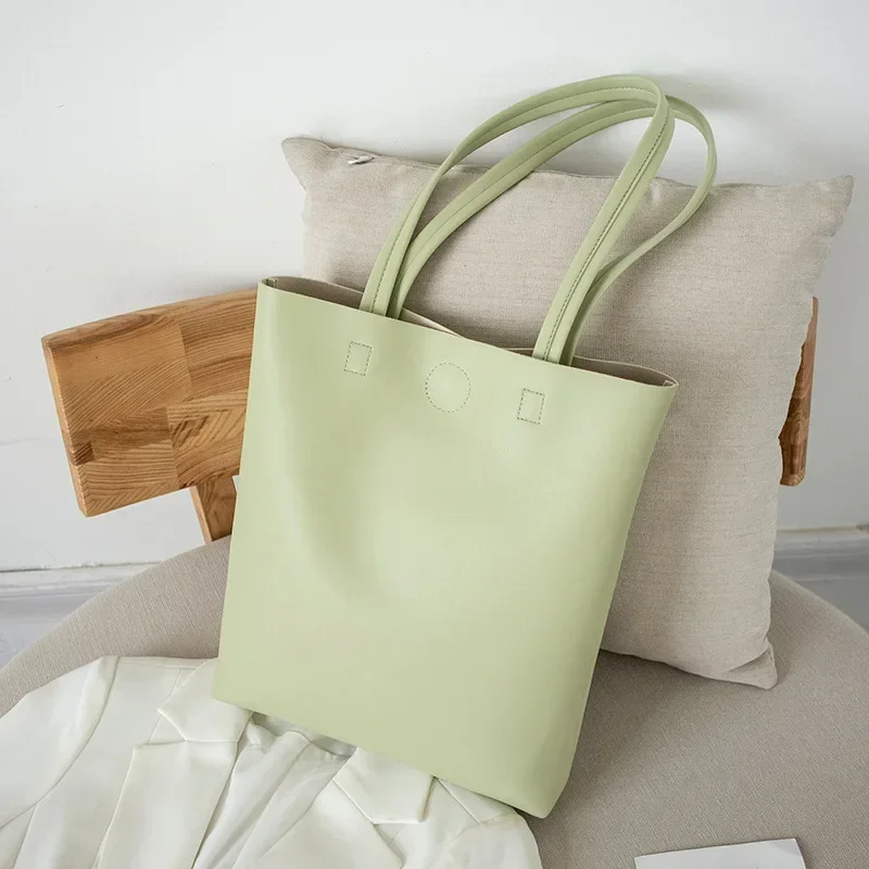 Vintage Handbag for Women Soft PU Leather Large Capacity Shopper Luxury Shoulder Bags for Women Girls New Fashion Female Tote