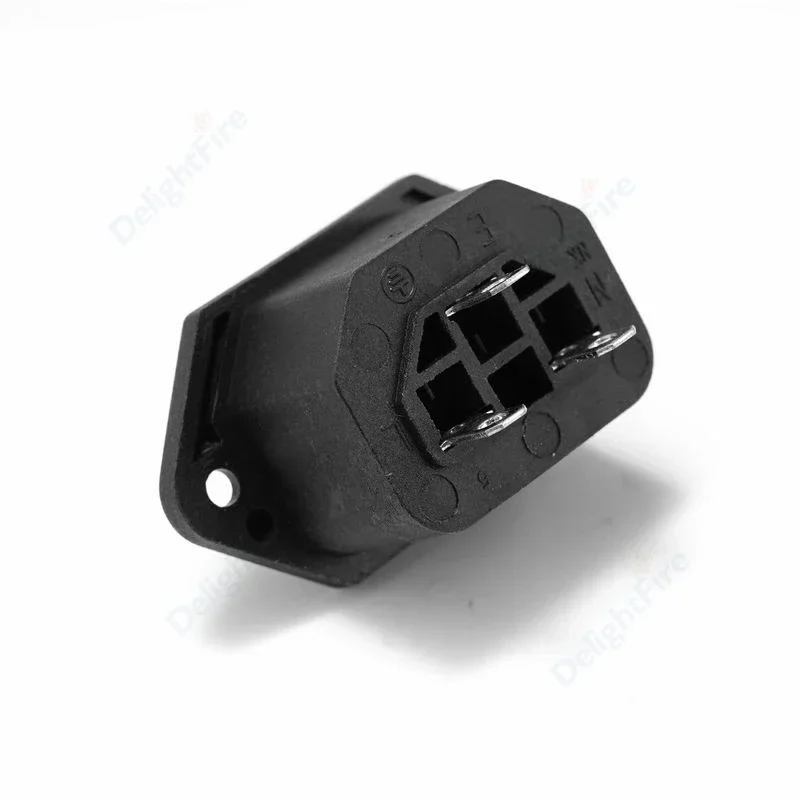 AC Electrical Socket IEC 320 C13 C14 Female Male Plug 3 Pins Screw Type Panel Power Inlet Socket Connector Power Socket