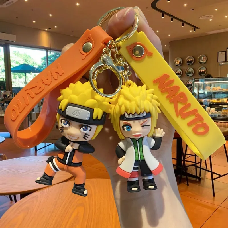 Gantungan Kunci kartun Naruto, gantungan kunci Anime Naruto Kakashi 3D boneka tas sekolah liontin rantai kunci mobil dekorasi, Aksesori hadiah anak-anak