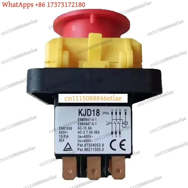 KJD18 7 Pin Waterproof Electromagnetic Push Button Switch Emergency Stop for Vessel Boat Grinding Machine