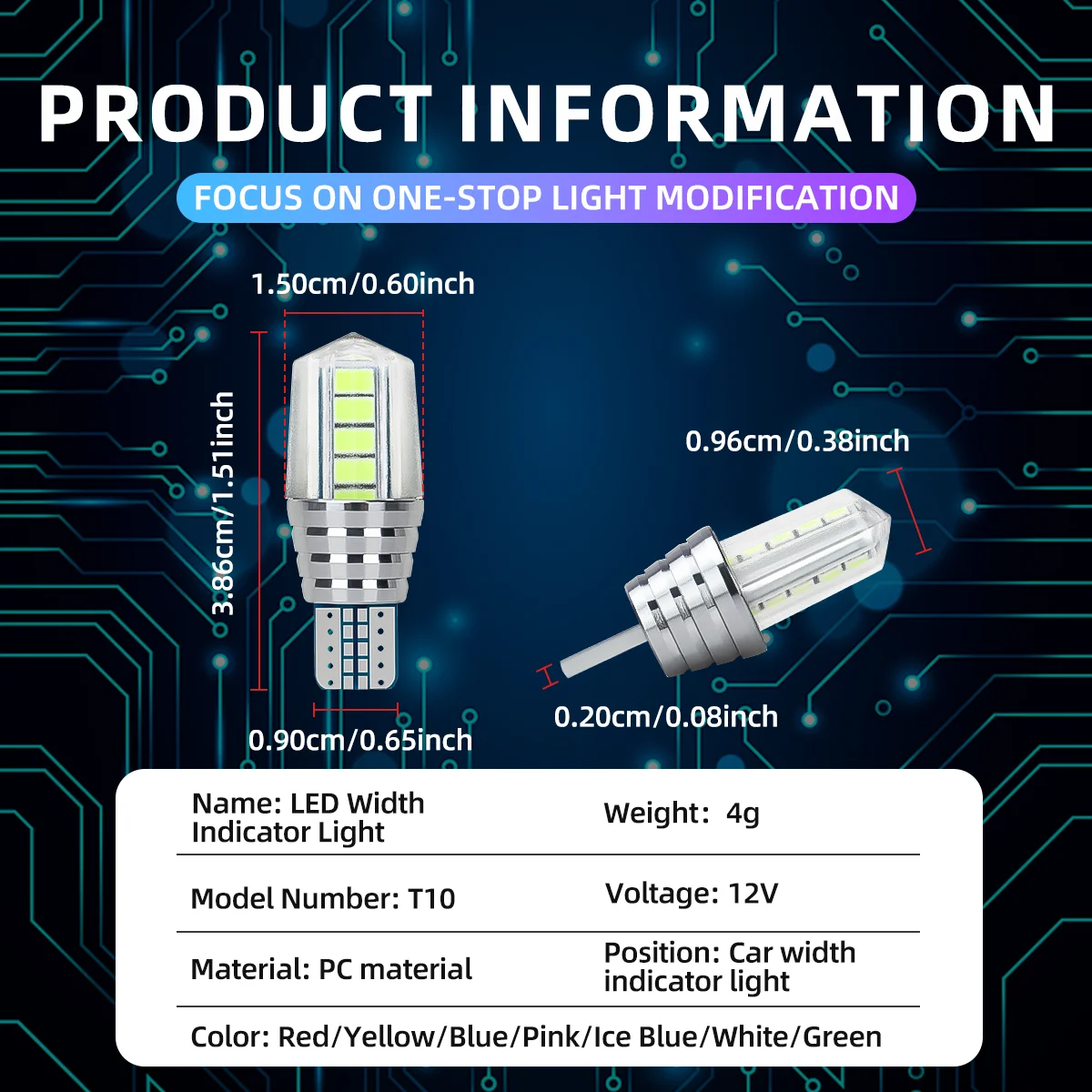 10 قطعة T10 LED لمبات عرض السيارة مؤشر ضوء Canbus لا خطأ 168 194 W5W 10smd الداخلية القراءة مصباح إشارة مصابيح شفافة