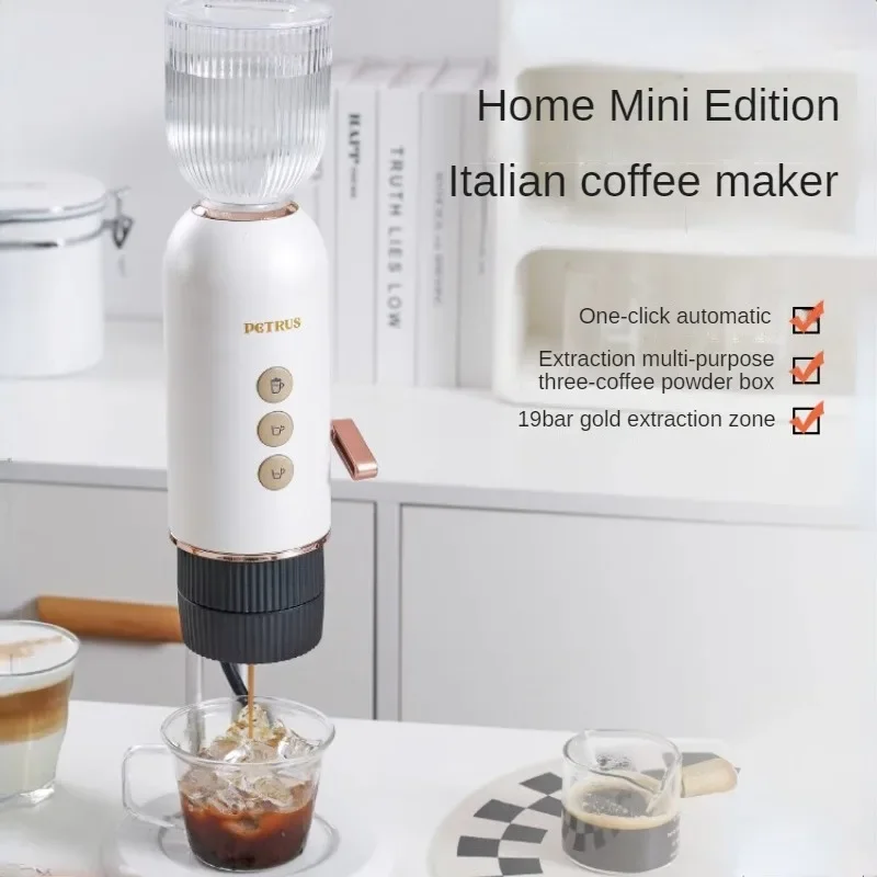 Draagbaar Koffiezetapparaat Italiaans Semi-Automatisch Compatibel Met Capsule Draagbare Mini Kleine Kantoorkoffiemachine Кофемашина