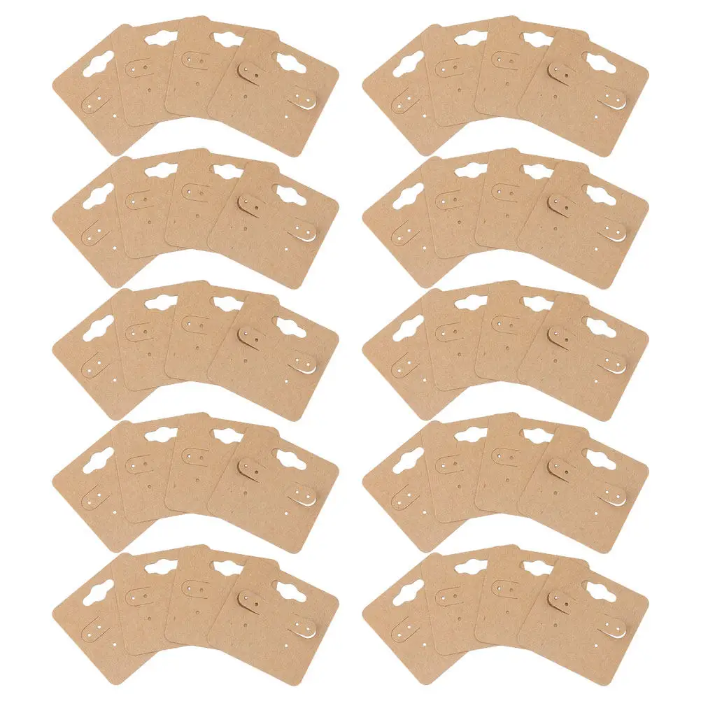 100Pcs Earring Cards Paper Display Cardboard Packaging Blank Holder Retail Jewelry Selling Vendors Earring Cards with Holes
