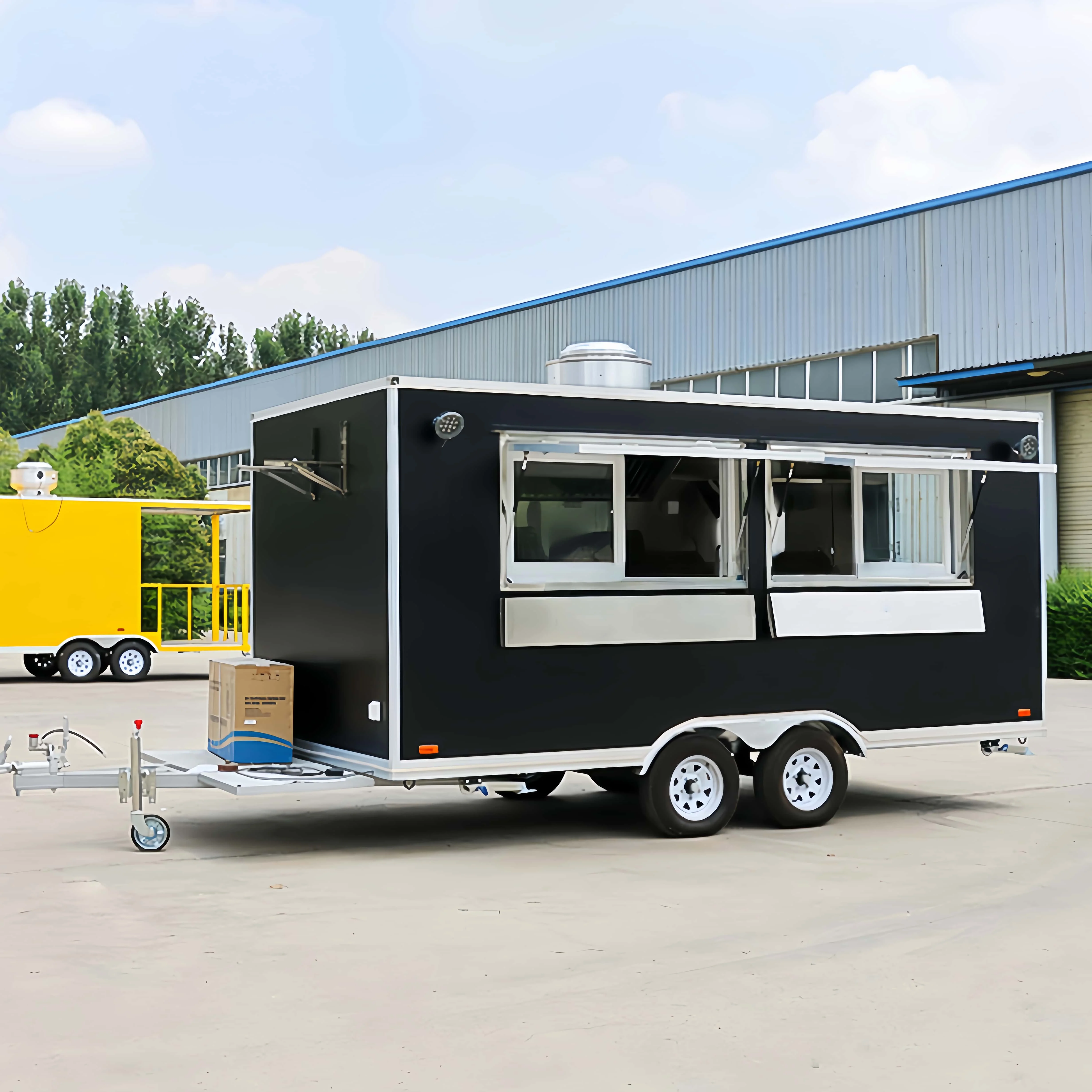 

Customizable Food Truck Trailer Burger Crepe Pizza Food Truck Coffee Trailer Hot Dog Kiosk Fast Food Vans