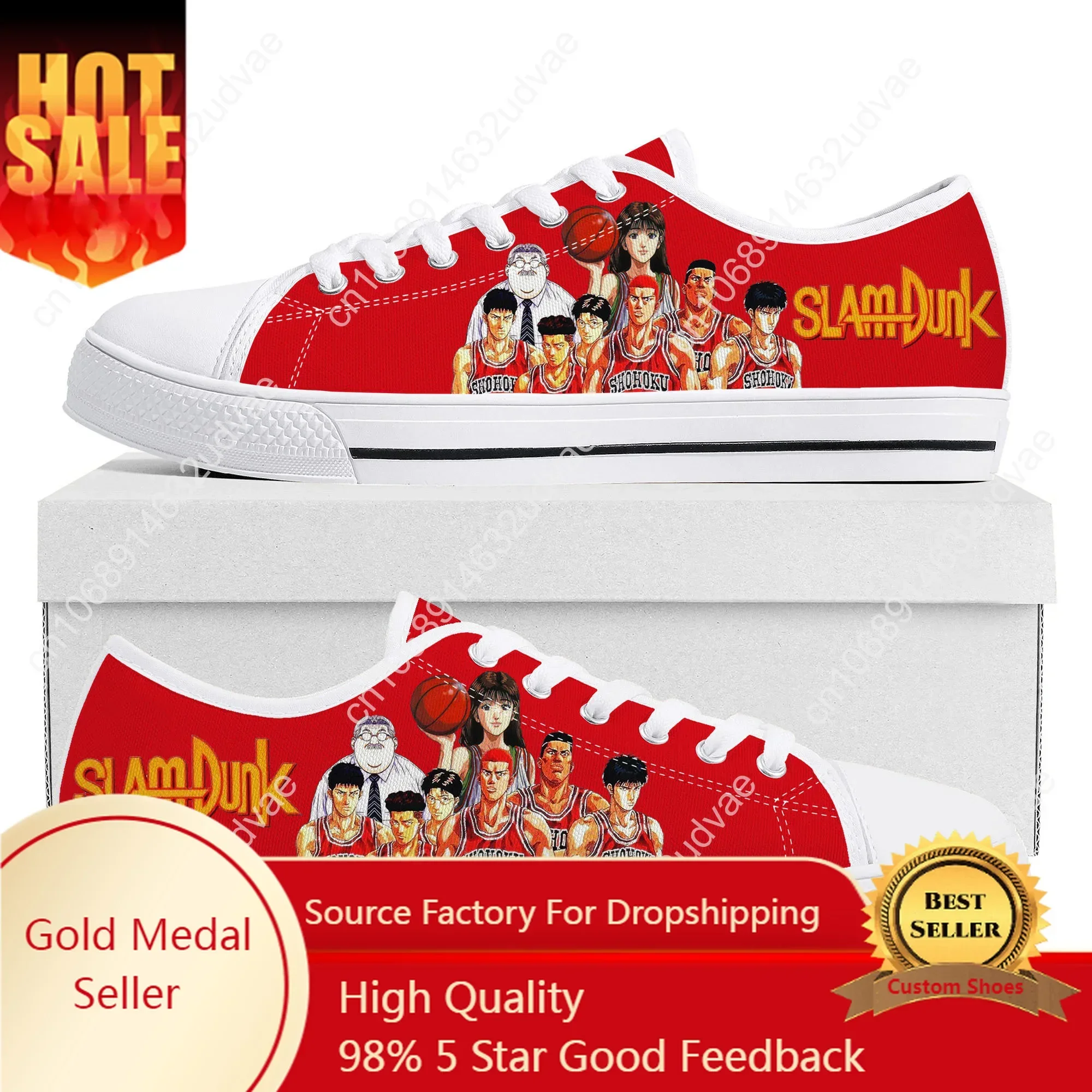 S-Slam Sakuragi Hanamichi Basketball D-Dunk Low Top Sneakers Mens Womens Teenager Haruko Akagi Canvas Sneaker Shoes Custom Shoe