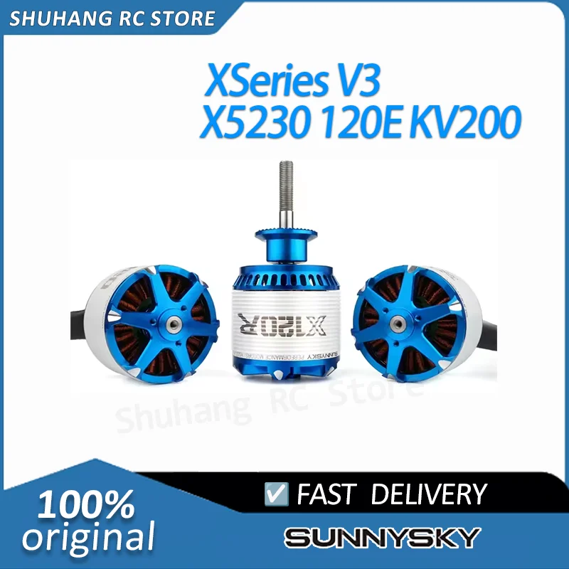 Sunnysky X Series V3 X5230 200KV (X120R) Brushless Motor For 120E-170E 3D F3A Fixed Wing Drone