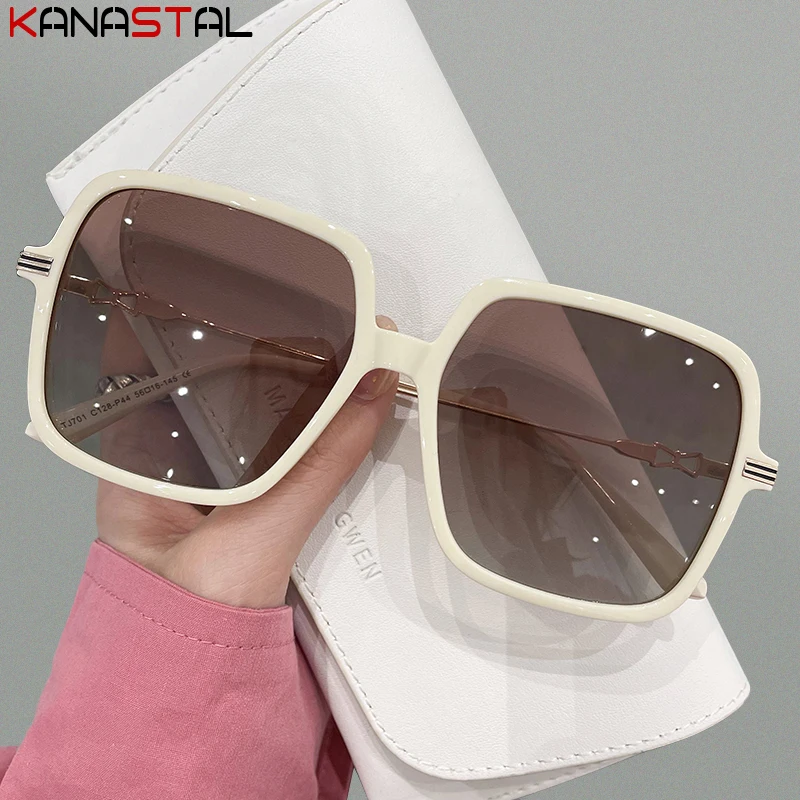 Women Polarized Sunglasses UV400 Female Fashion Sun Glasses Metal Square Eyeglasses Frame Sunscreen Fishing Travel Visor Eyewear