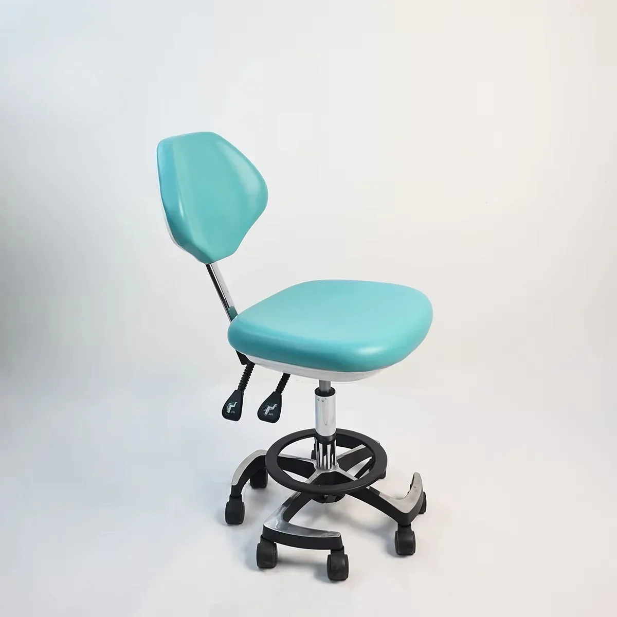 

Luxury Hospital Furniture Rotating Leather Assistant Dental Chair Dentist Stool