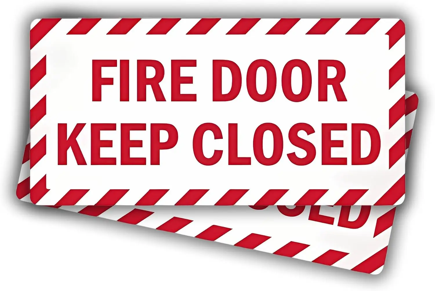 2 Pack Keep Door Closed Fire Door Restricted Area PVC Vinyl Sticker For Doors And Entrance Windows Safety Notice Decal