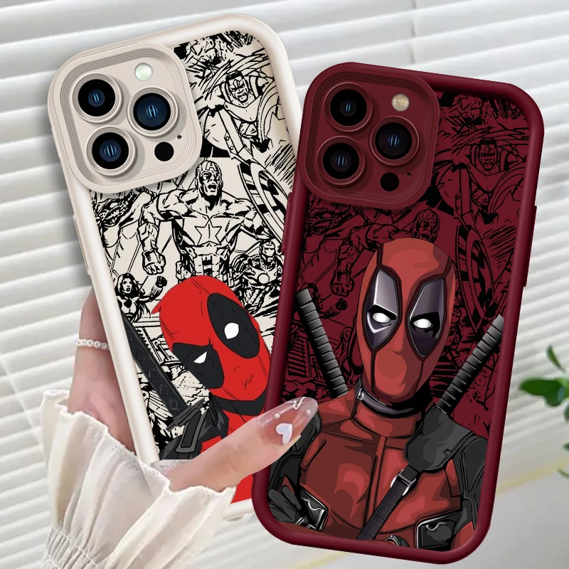 Deadpool Cool Marvel Movie Art Eye Ladder For Apple iPhone 15 14 13 12 11 XS XR X Pro Max Plus TPU Phone Case