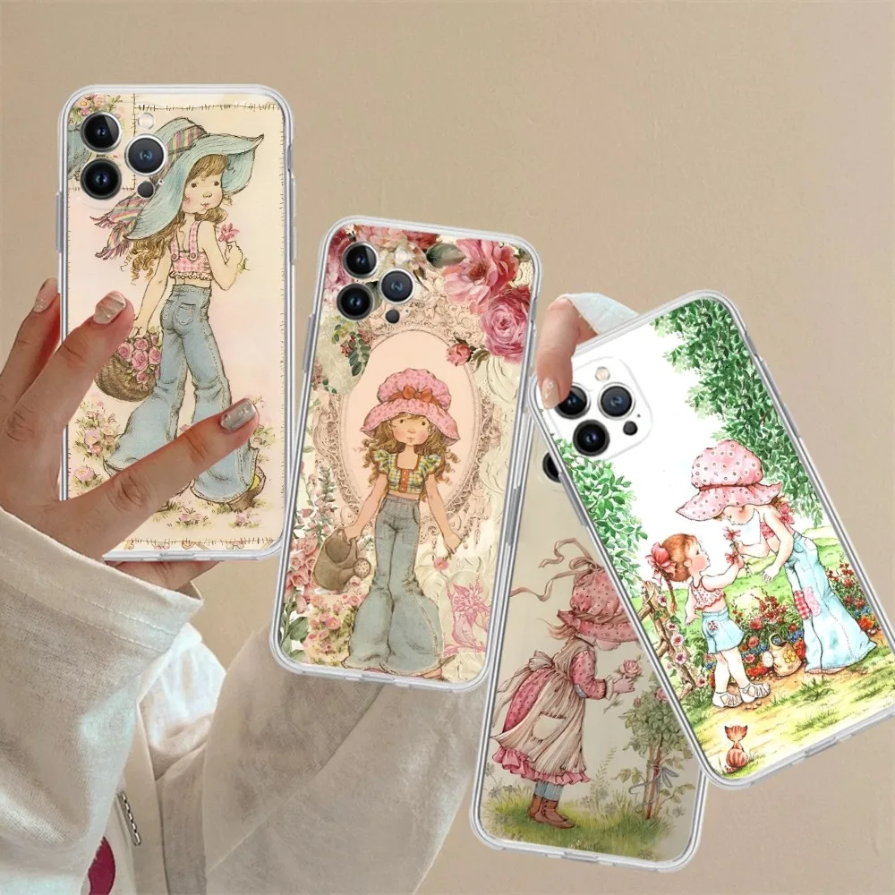 S-Sarah K-Kay Girls Cute Phone Case For IPhone 16 15 8 7 6 6S Plus X SE XR XS 14 11 12 13 Mini Pro Max Mobile Case