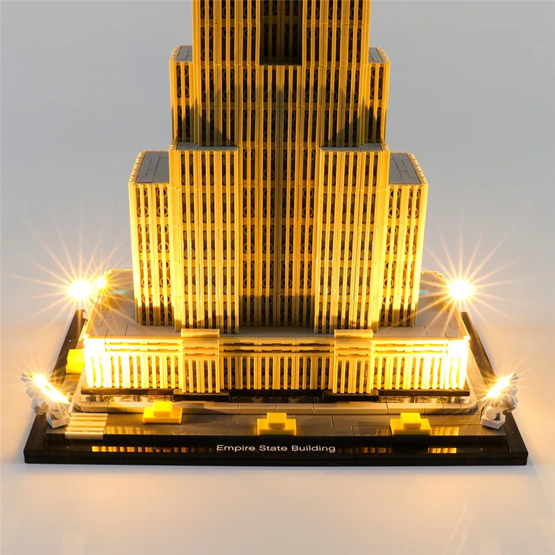 Diy LED Light Kit For LEGO 21046 Empire State Building(Only LED Light,Without Blocks Model )