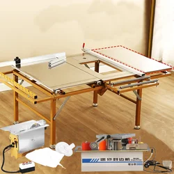 New Type of Woodworking Push Table Saw Worktable+Edge Banding Machine Portable Precision Wood Saw Machine Multi-functional Tools
