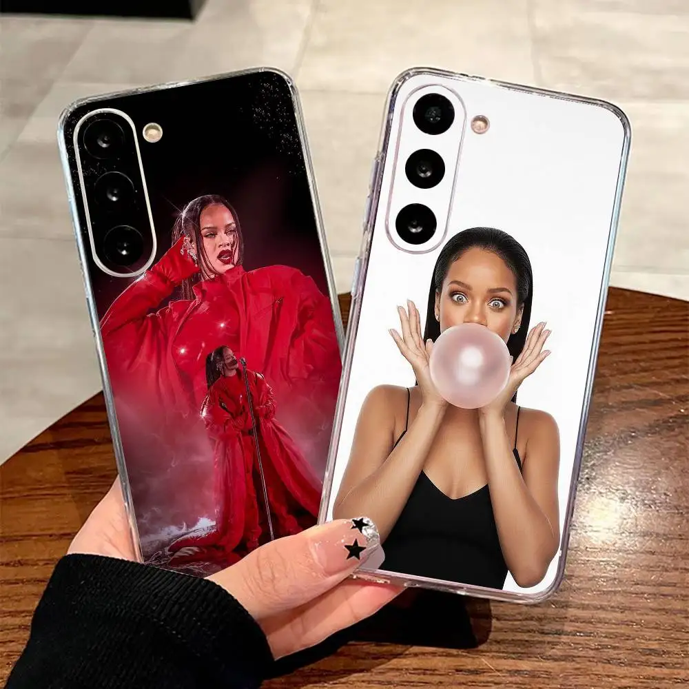 SInger R-RIHANNA   Phone Case For Samsung A25 A15 A05 A54 A34 A24 A14 Transparent Silicone Phone Cover