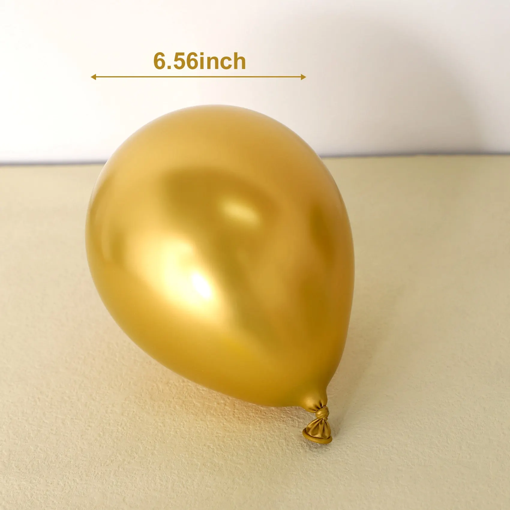 100 قطعة من بالونات اللاتكس المصنوعة من الكروم المعدني الذهبي، بالونات هيليوم مستديرة مقاس 5 بوصة لحفلات الزفاف والذكرى السنوية وحفلات استقبال المولود الجديد #2