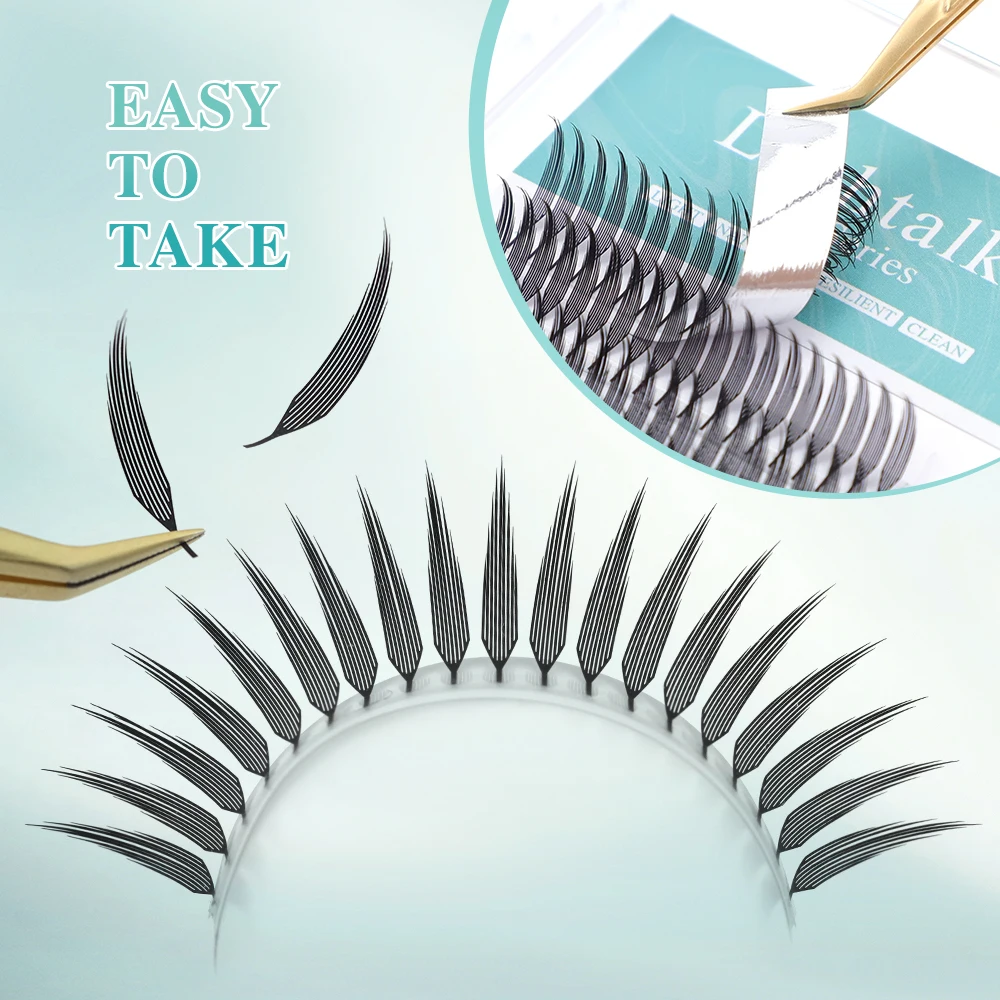 Lashtalk Air Spire Feather Anime Wimpernverlängerung, natürlich, leicht, Manga-Fee, vorgefertigte Fächer, Anime-Fälschungswimpern, Make-up-Werkzeug