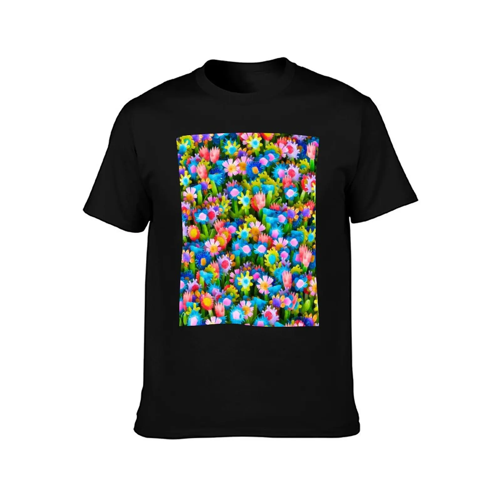 Flowers. Children's drawings T-Shirt aesthetic clothes summer clothes anime shirts men