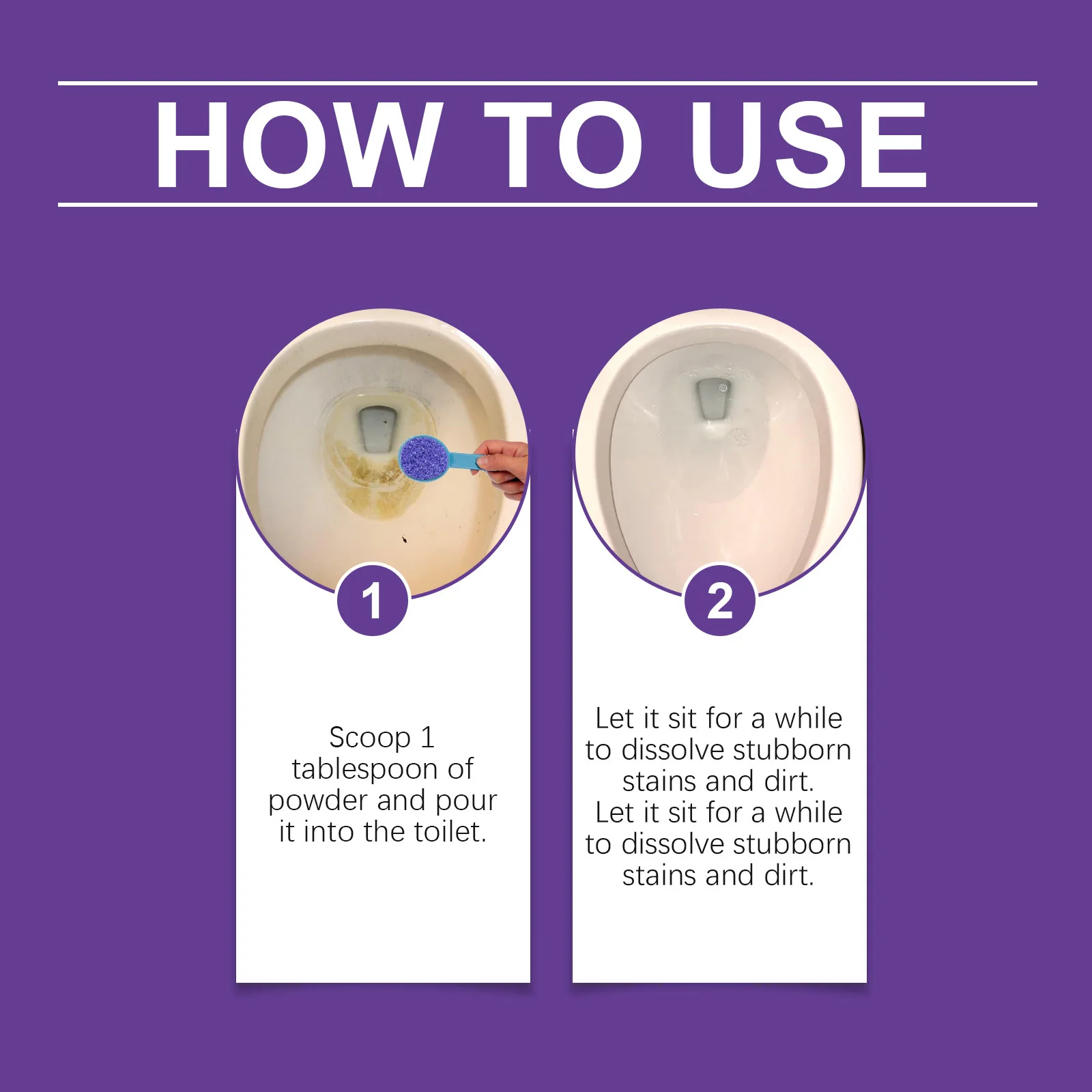 1 Pack Foaming Toilet Cleaner Powder Powerful Deep Stain Removal for Bathroom Bowls Sinks Tiles Home Cleaning Essentials