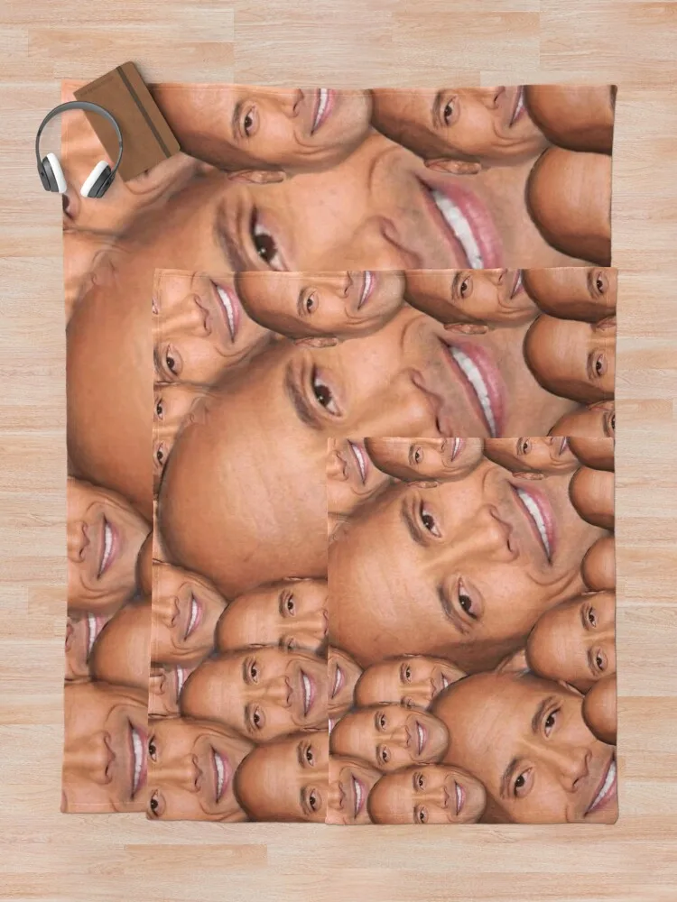 Dwayne johnson funny face ( the rock ) Throw Blanket Blankets Sofas Of Decoration Nap Blanket