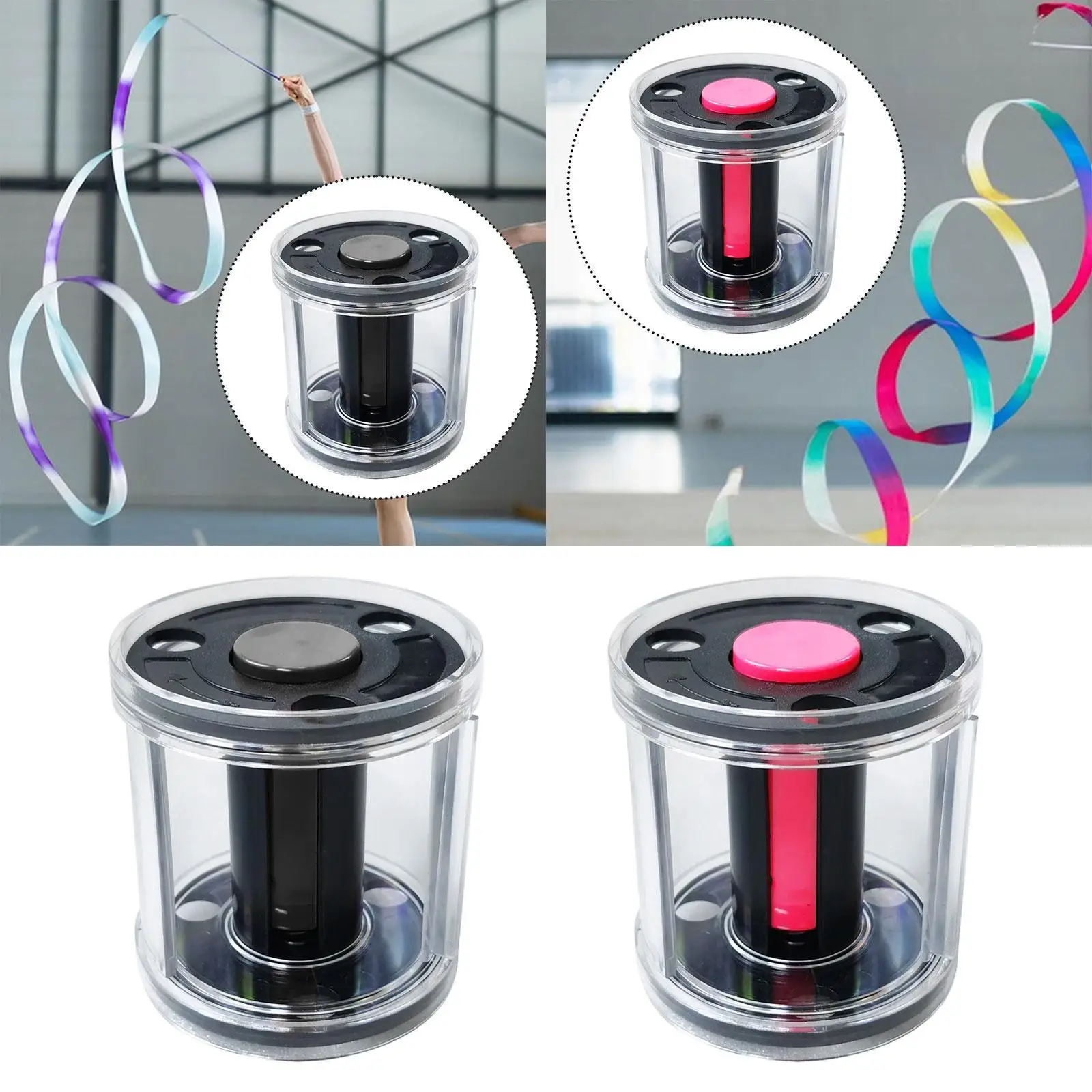 

Чехол для хранения танцевальной ленты, ящик для хранения гимнастического оборудования, просторный четкий вид, портативный аксессуар для выступлений