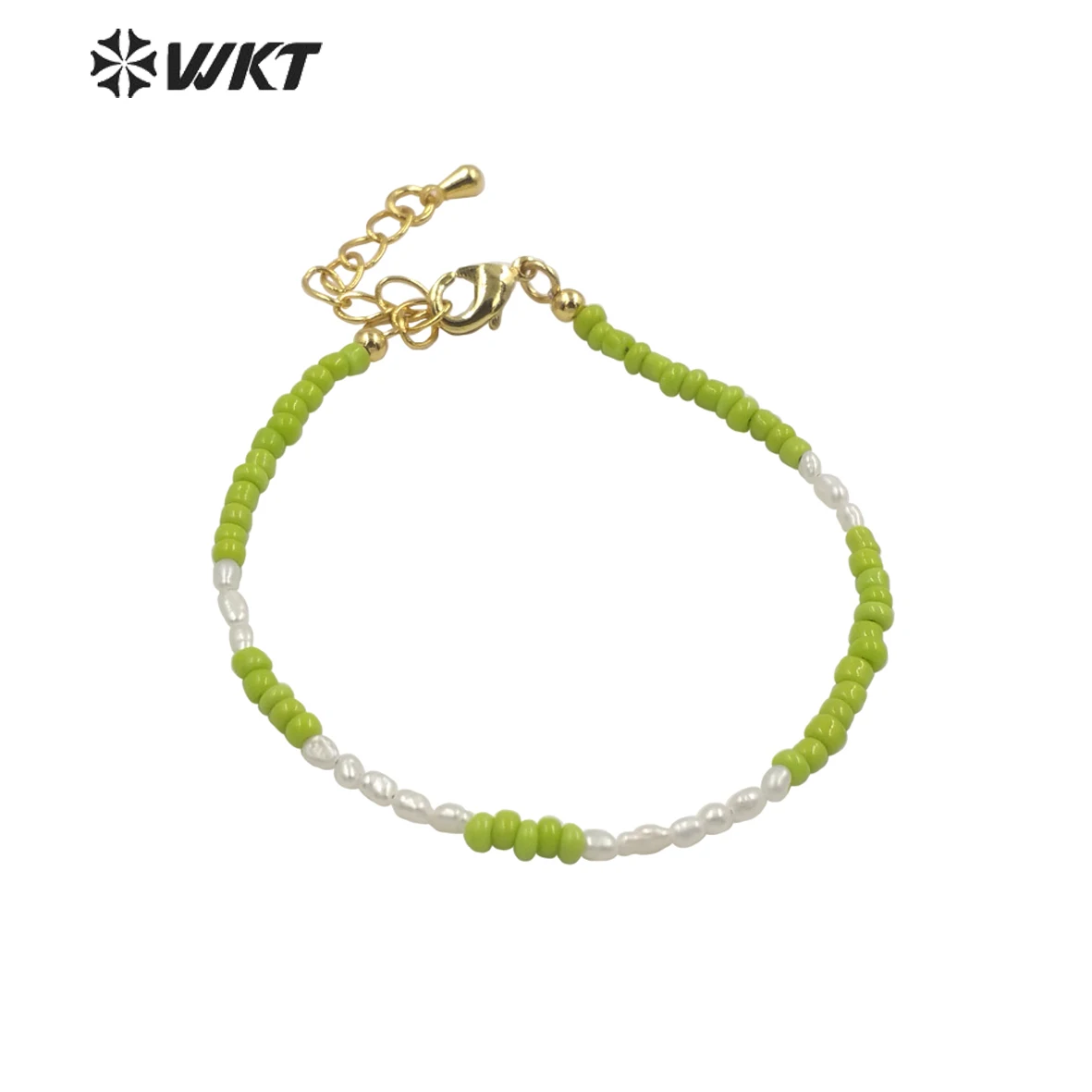 WT-MPB079 Women Elegant Tiny 2mm Ceramic And Freshwater Pearl Beads Bracelets Precious Vintage Style Lady Accessories