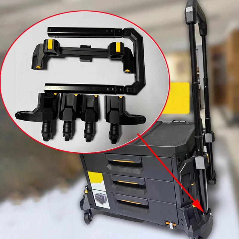 Suitable for TOUGHBUILT Tool Box Pull Rod Kit Modification Suitcase Accessories Pull Rod Set Quick Disassembly Portable Parts