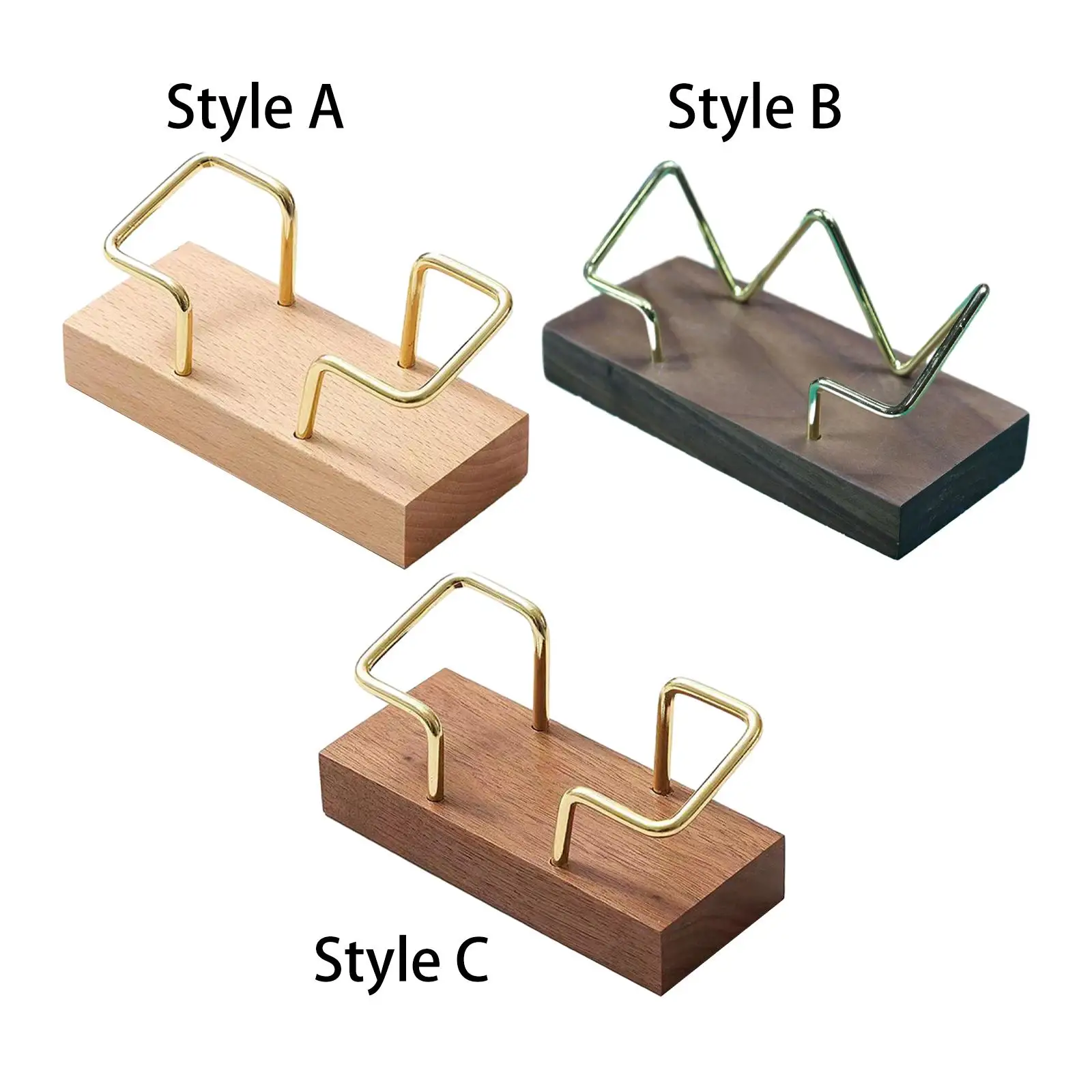 Wood Business Card Display Holder Delicate Desktop Business Card Stand 70 Card Capacity Stable Simple for Desk Tabletop