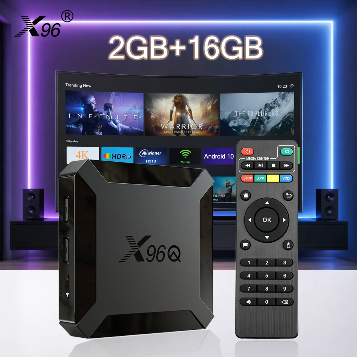 TV Box X96Q Android 10 2GB 16GB 4K