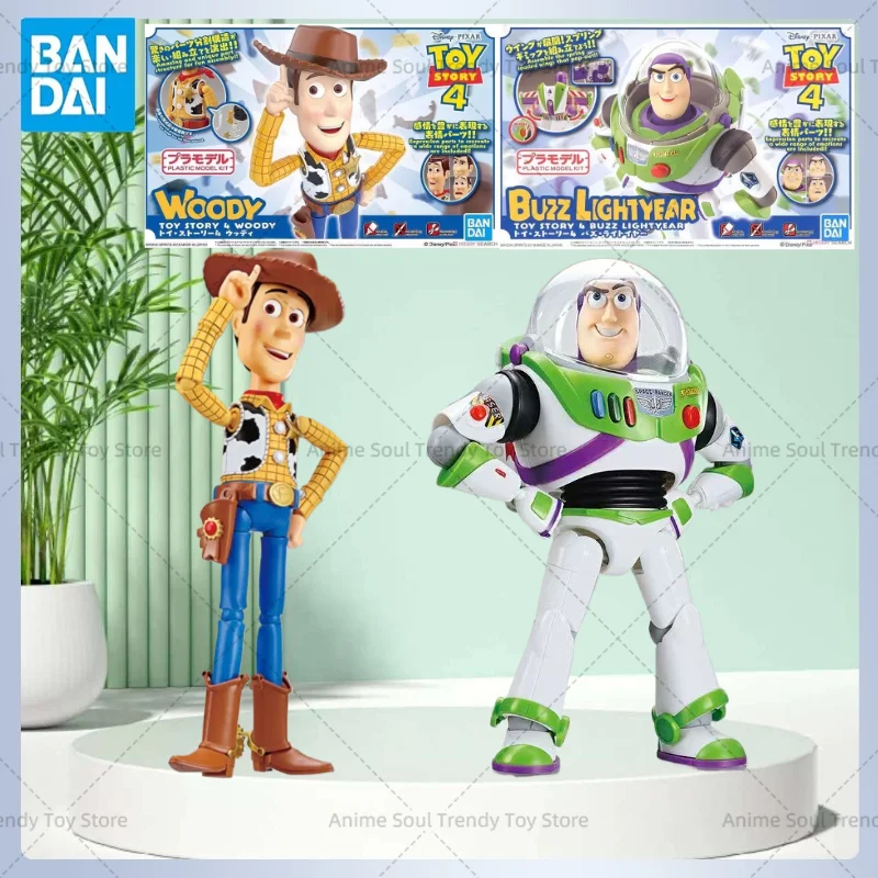 

Оригинальная коллекционная сборная модель-фигурка Bandai «История игрушек 4»: Базз Лайтер и Вуди, аниме-фигурки, игрушки, украшение, подарок AS