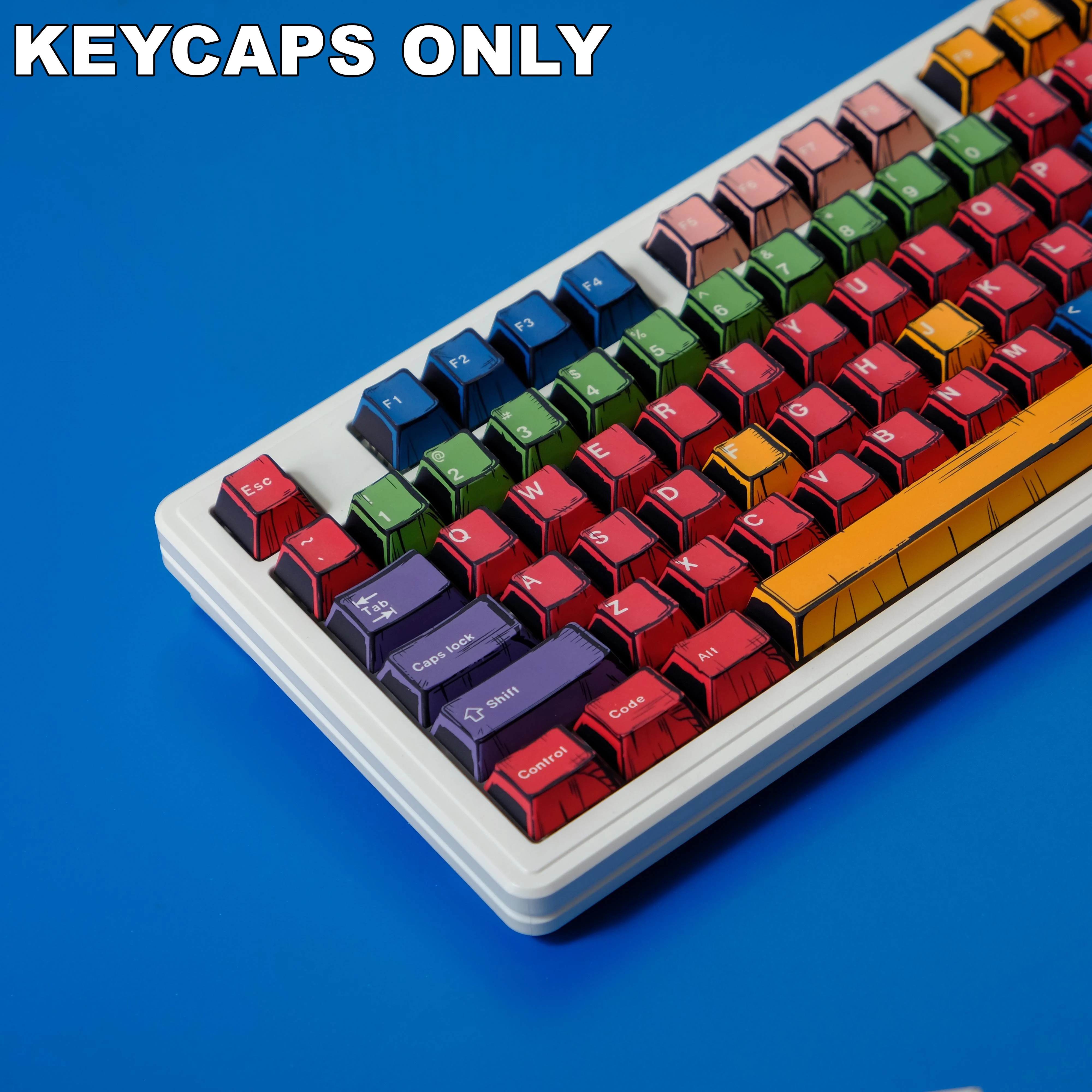 PFK Manga Korean Layout PBT Keycaps Cherry Profile Dye-Sublimated Legends Keycap Set for Mx Cherry Switch Mechanical Keyboard