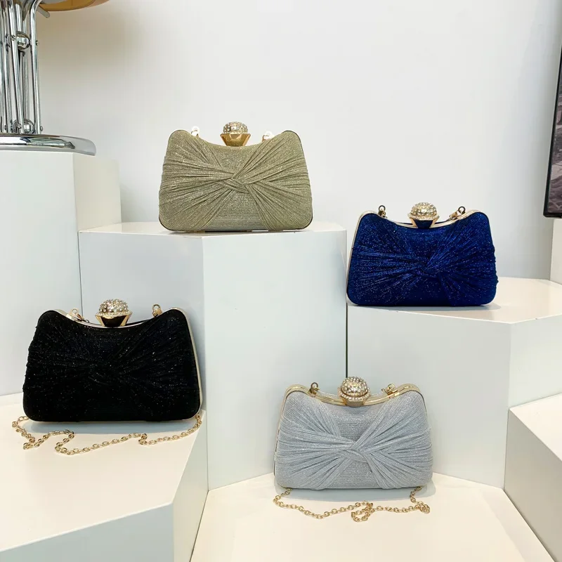 Pochettes de soirée en perles perlées pour femmes, sac à main de luxe, sacs à main queWedding, designer, élégant, mode