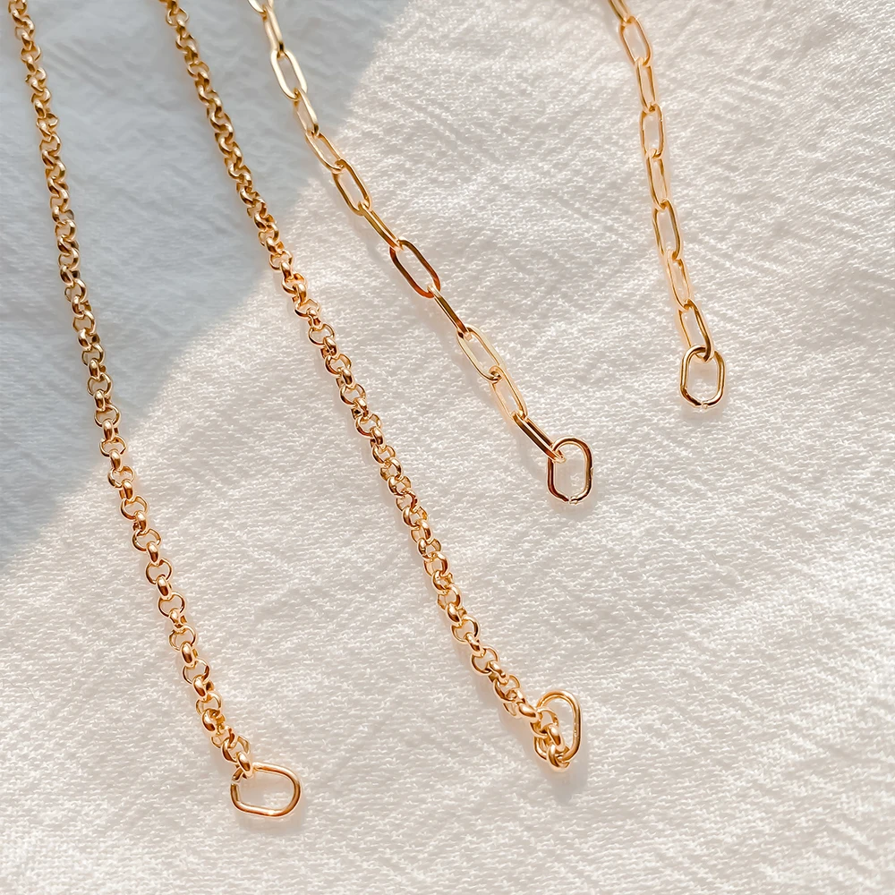 سلسلة مشبك ورق من eManco DIY مطلية بالذهب من الفولاذ المقاوم للصدأ هدايا مجوهرات نسائية مصنوعة يدويًا #3