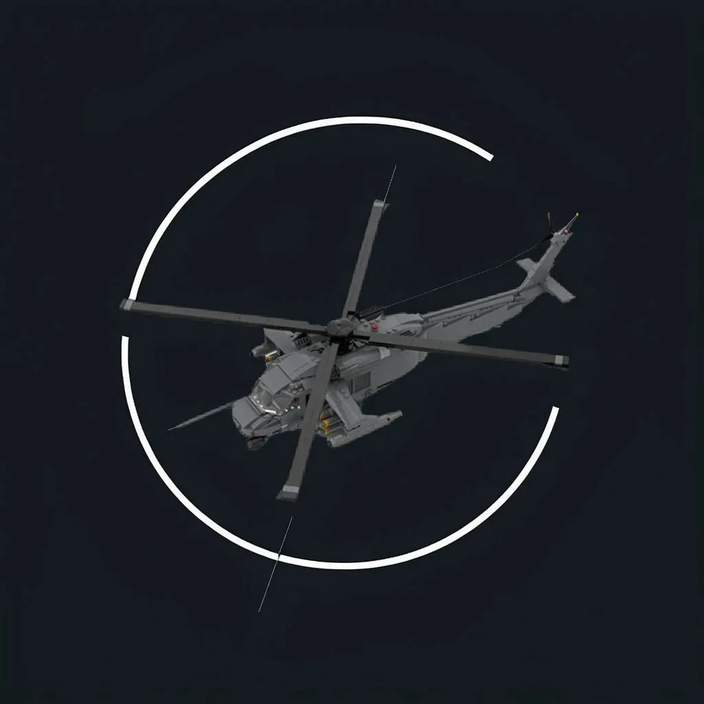 

978PCS MH-60 Pave Hawk MOC DIY Model Building Blocks – MH-60 with Functional Landing Gear & Winch System