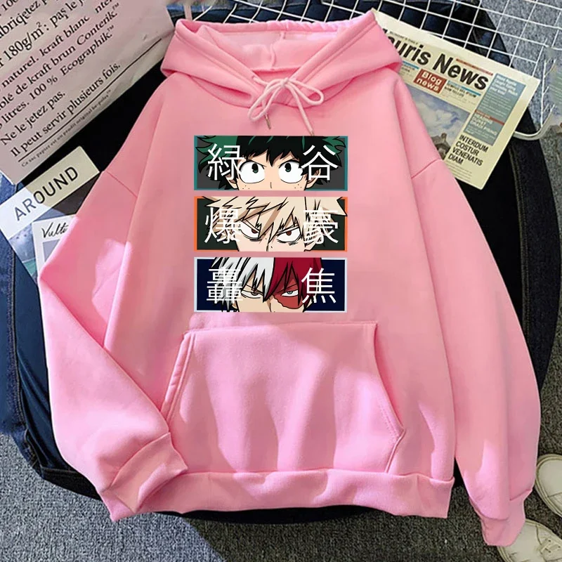 Anime Izuku Midoriya My Hero Academia Print Herren Herbst/Winter Mode Hoodie Outdoor Lässiger Lockerer Sport-Hoodie – Detail 5