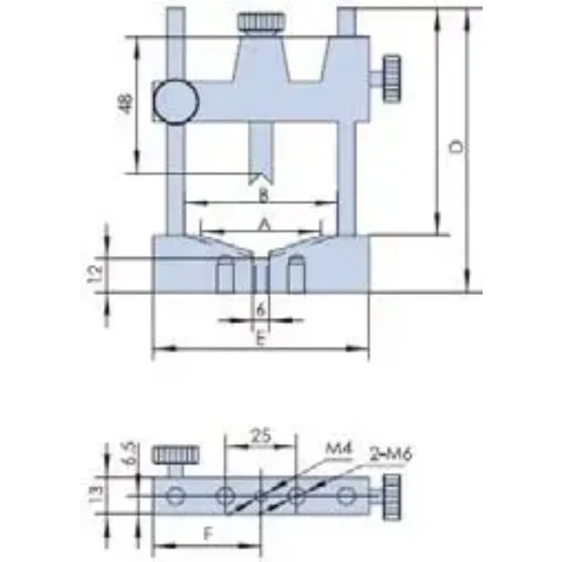PT02-75 PT02-100 Adjustable Lens Clamp 5-75/10-100mm V-Type PTFE Protective Collet Holder