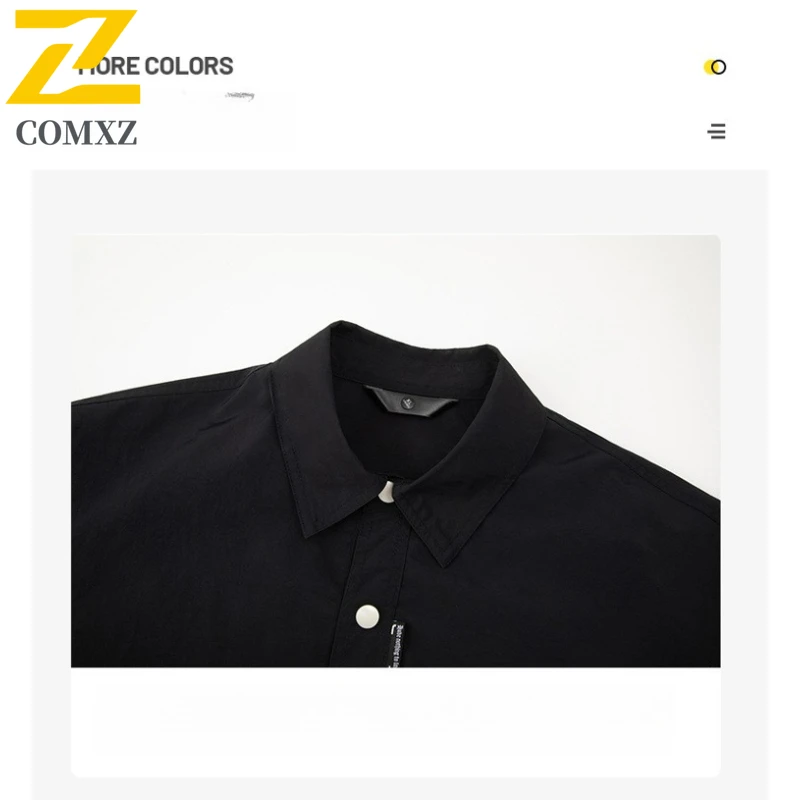 COMXZ Men Windproof Jacket Loose Outdoor Hiking Camping Waterproof Breathable Climbing Coat Lightweight Trekking Windbreaker