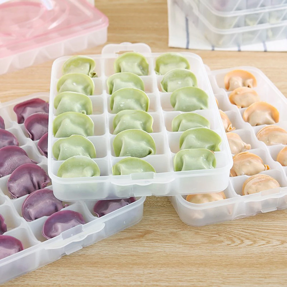 

4-Layer Dumpling Storage Box Eco-Friendly Pp Material Moistureproof Stackable Transparent Container For Camping Home