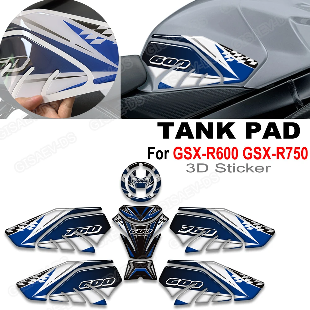 For GSX-R600 GSX-R750 GSXR GSX-R 600 750 GSX R600 R750 Accessories Tank Pad Knee Grip Gas Fuel Oil Protection Anti-slip Stickers
