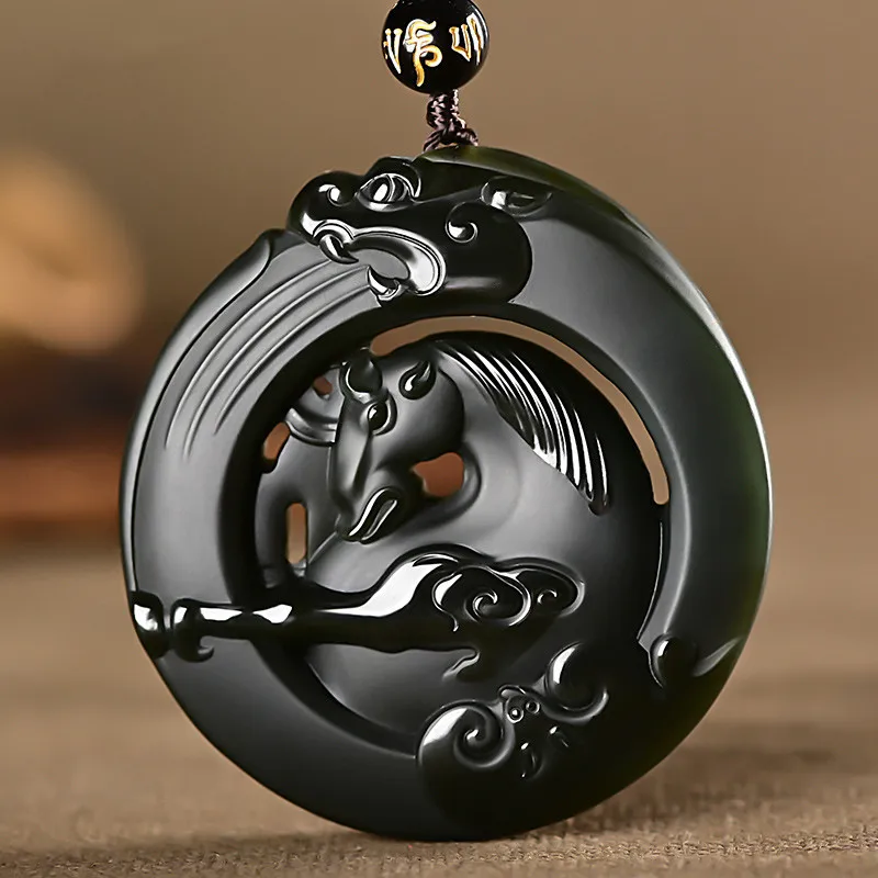 

Ювелирные изделия из натурального нефрита Hetian Jade Qingyu Tower Qingma, брендовая подвеска Dragon Horse Jade, брендовая подвеска для мужчин и женщин St