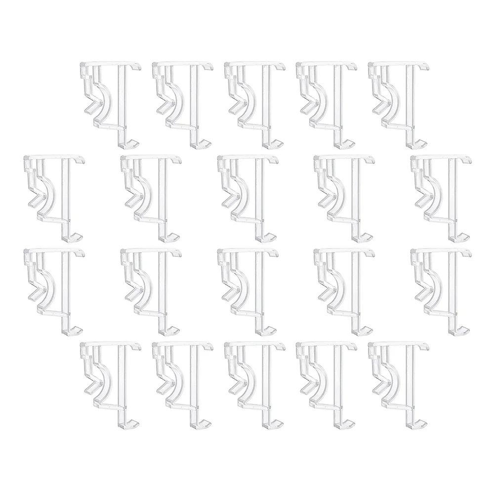 

20pcs Wear resistant Transparent Valance Clips for Home Window Blinds Repair Lightweight Invisible Practical Blind